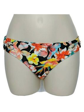 Cami And Jax Lee Hipster Bikini Bottom Large Floral Orange Yellow